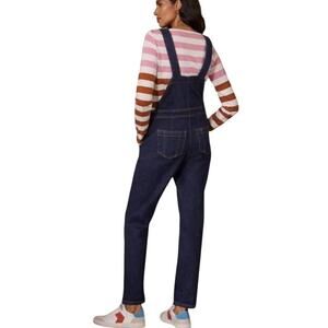 Boden Dark Wash Navy Tapered Leg Denim Overalls